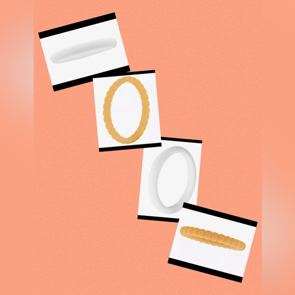 Set Silicone Wedding Ring Stackable Women Rubber Engagement Band Flexible NEW - Picture 4 of 9